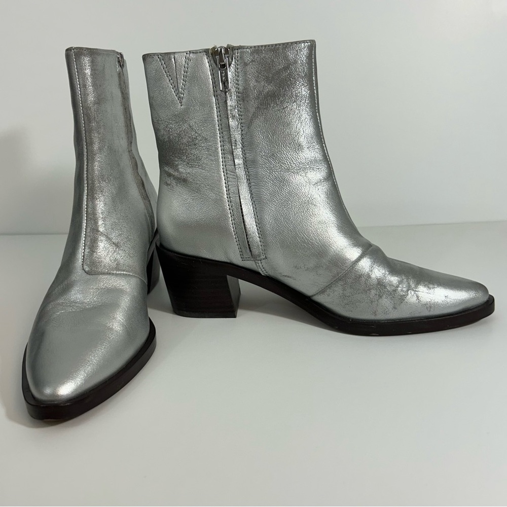 Madewell The Darcy Ankle‎ Boots Silver Size 7